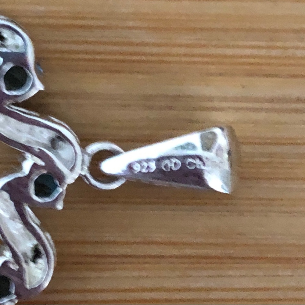 $49 Designer London Blue Topaz Pendant With Chain Sterling Hallmarked 925 CHINA - Picture 4 of 7